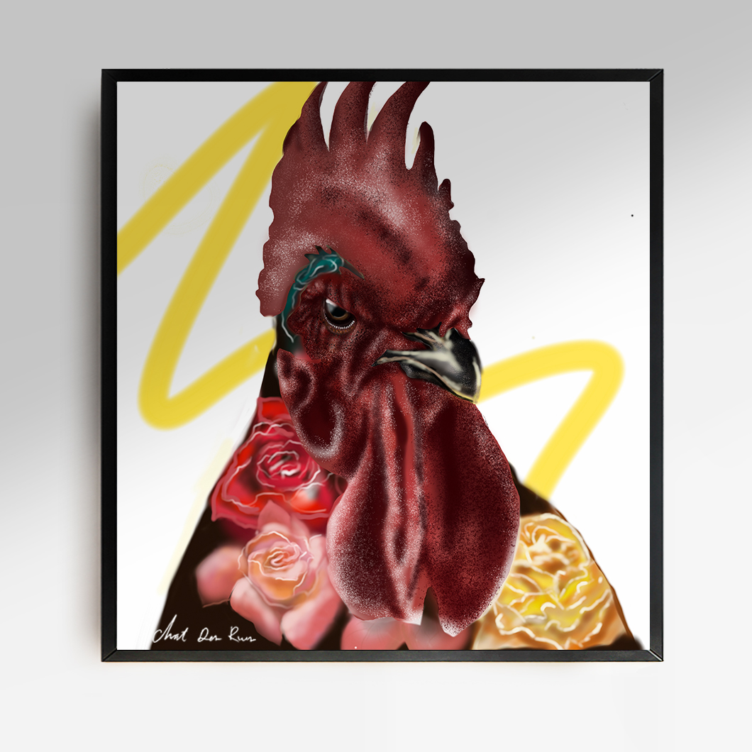 chicken framed